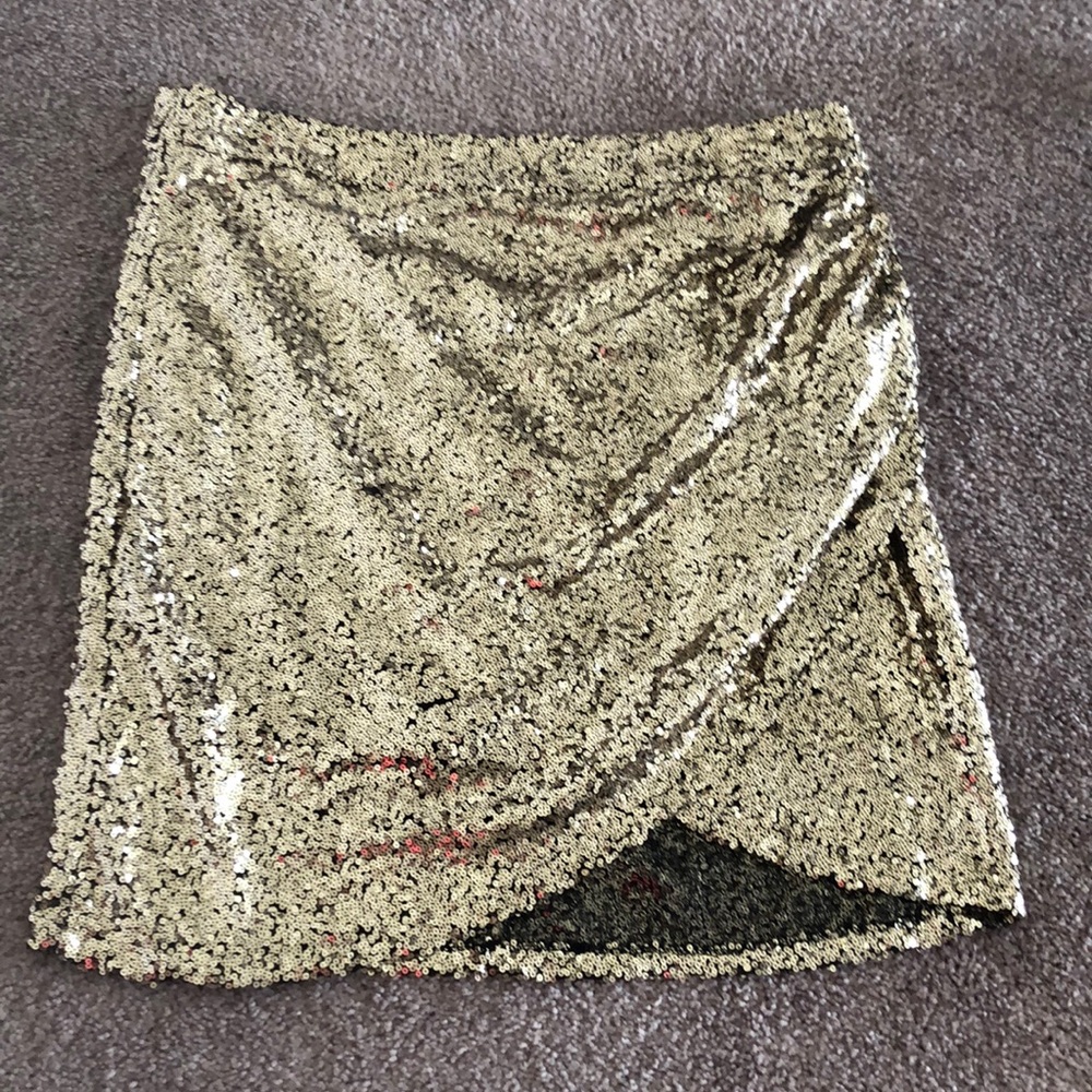 Bright Gold Mini Skirt